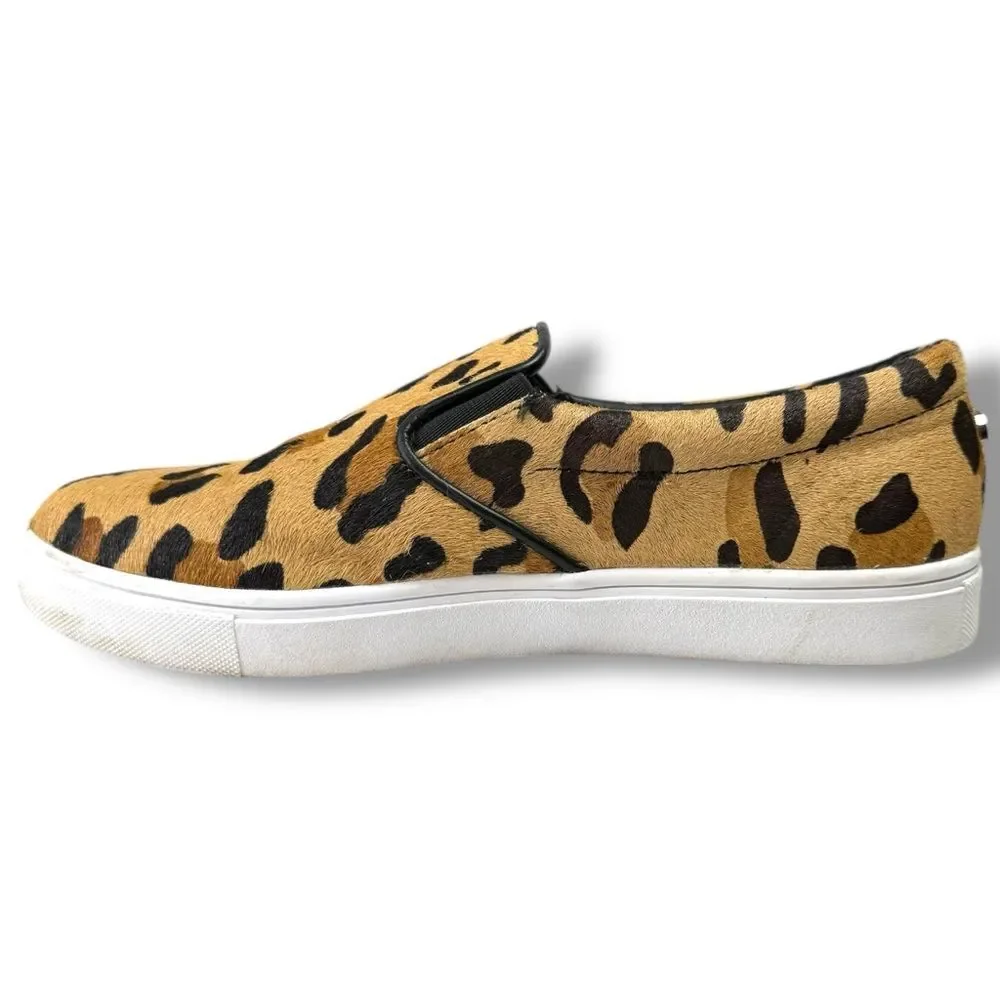 Steve Madden Ecentrcl Slip On Sneakers Leopard Haircalf Size 7 Casual Comfort - Picture 4 of 12